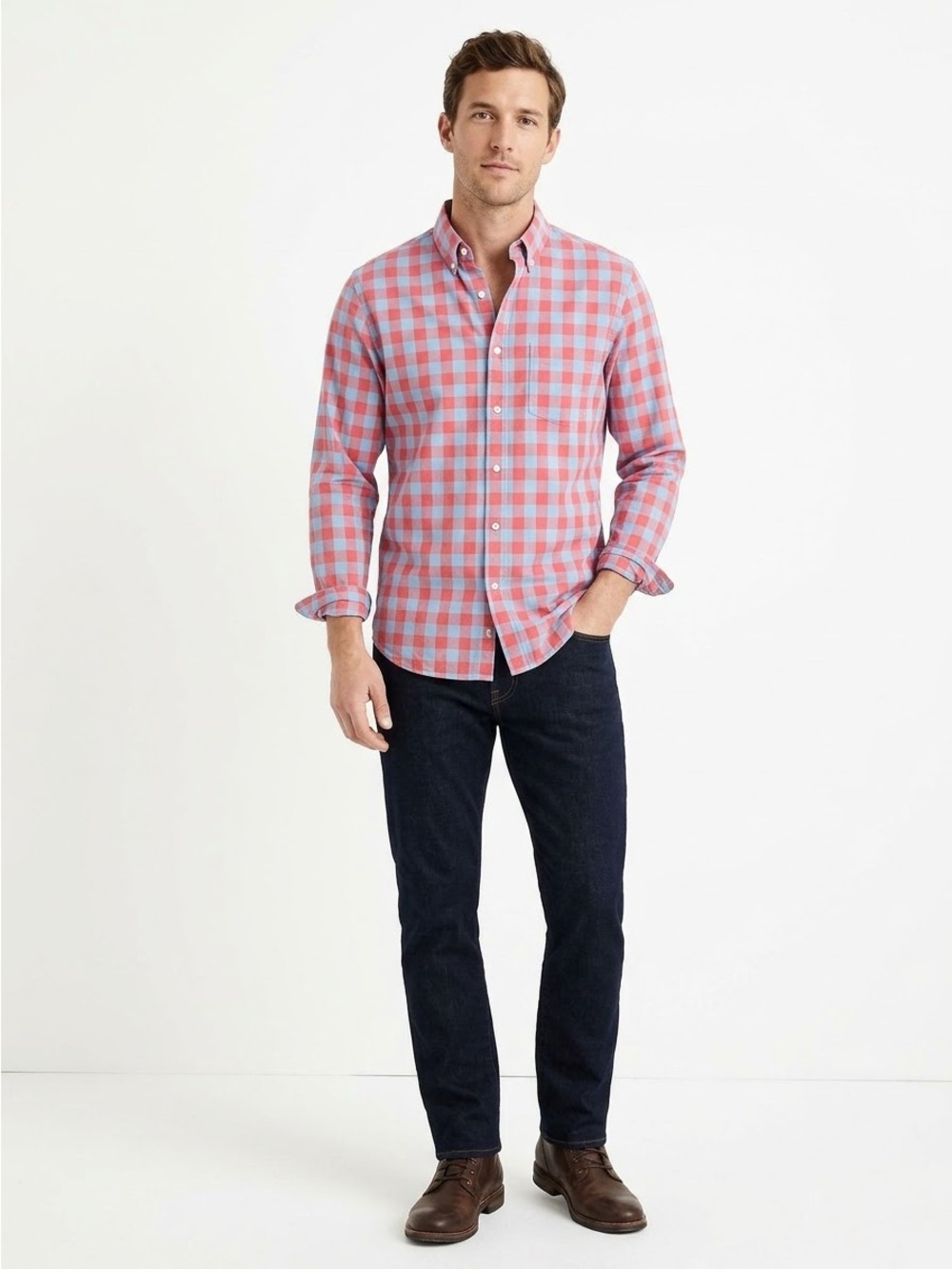 J. Crew Check Button-Down Shirt